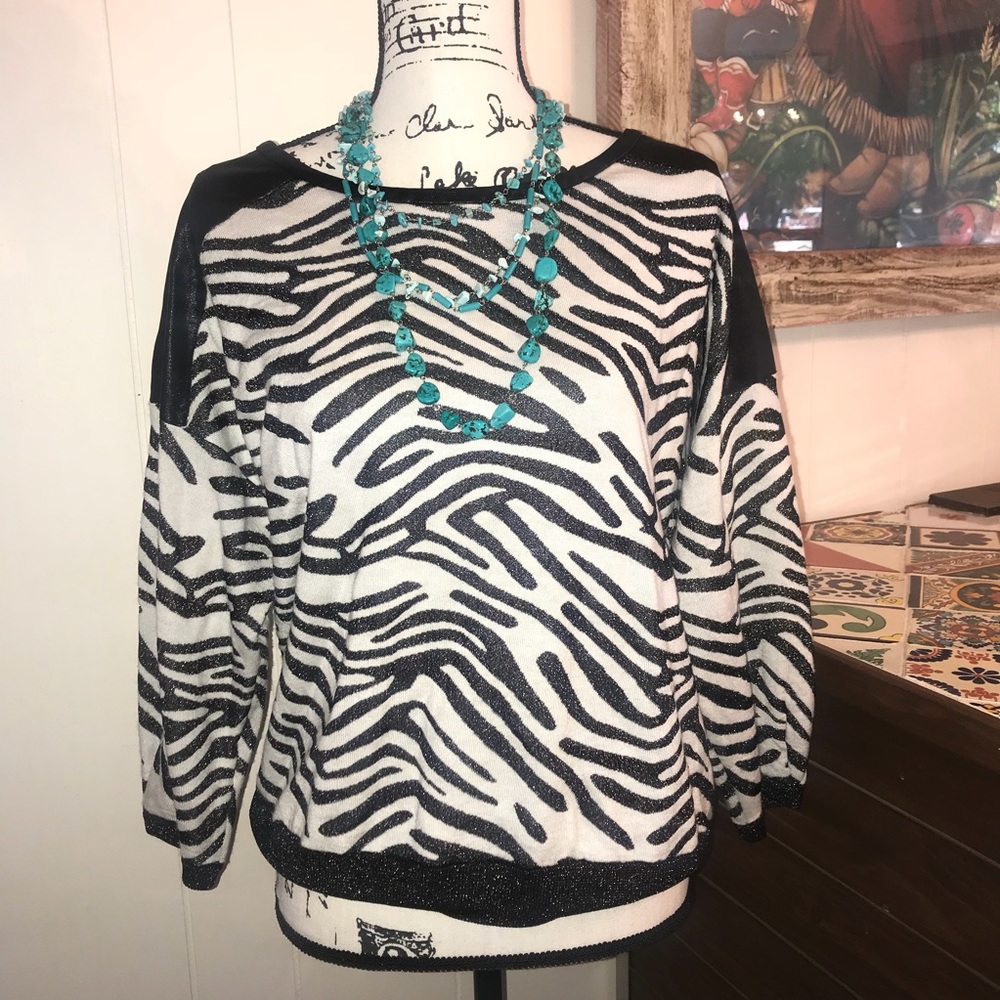 Trouve’ Zebra striped sweater